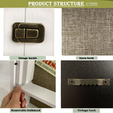 WANLIAN Large Shadow Box with Shelves, 16x14 Wooden Shadow Box Display Cabinet with Acrylic Window, 2 Removable Shelves and Linen Back, for WANLIAN