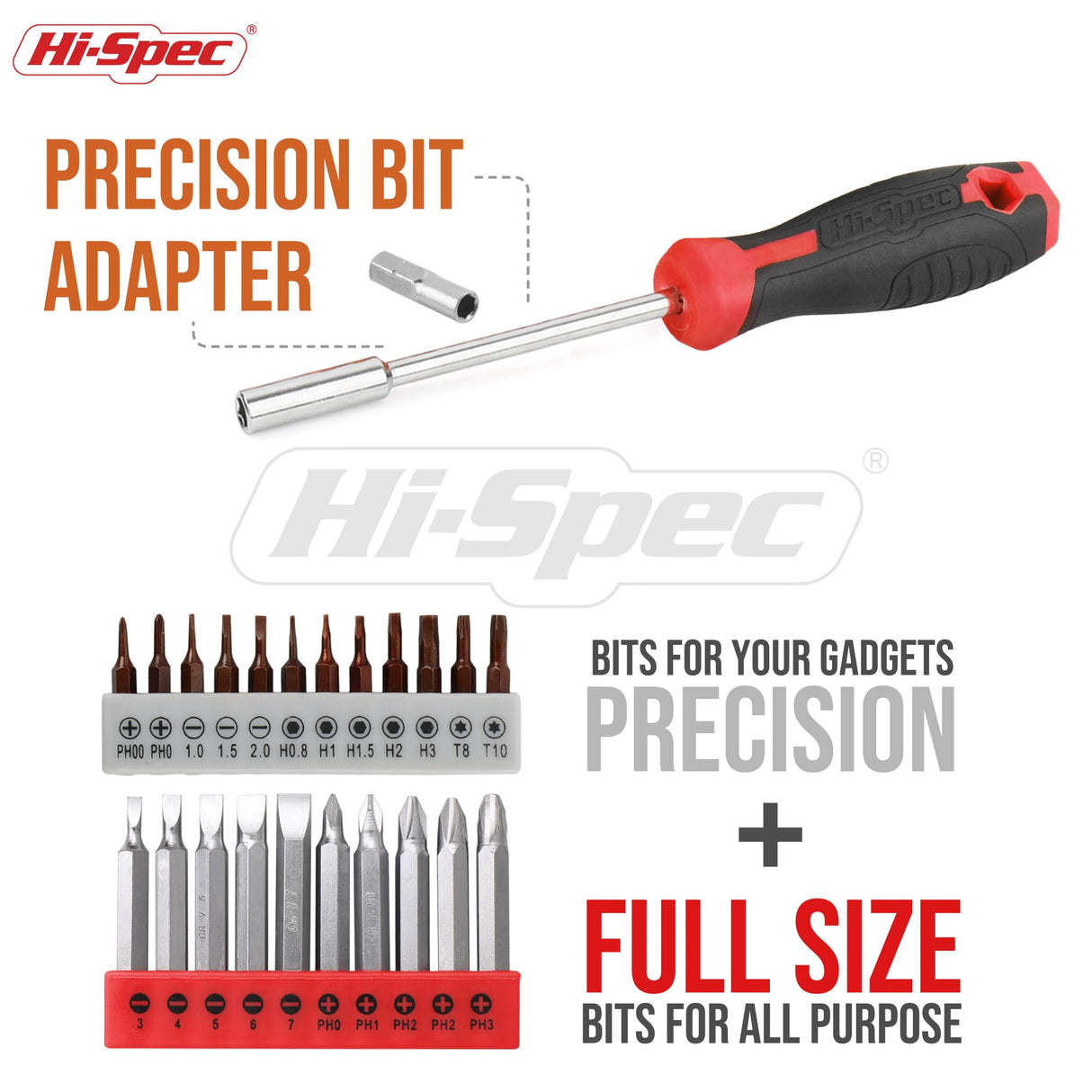 Hi-Spec 58pc Red 8V Electric Drill Driver & Household Tool Kit Set. A DIY Cordless Power Screwdriver Hi-Spec