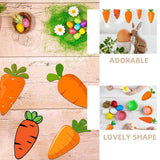 Lurrose 12Pcs Wood Carrot Cutouts Easter Wooden Carrot Ornaments Unfinished Carrot Shape Wood Slices for Easter DIY Crafts Party Home Decorations Lurrose