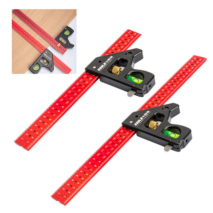 Multifunctional Carpenter's Combination Angles Ruler Metal Measuring Instrument For Accurate 90/45 Degree Angles Durable Combination Square