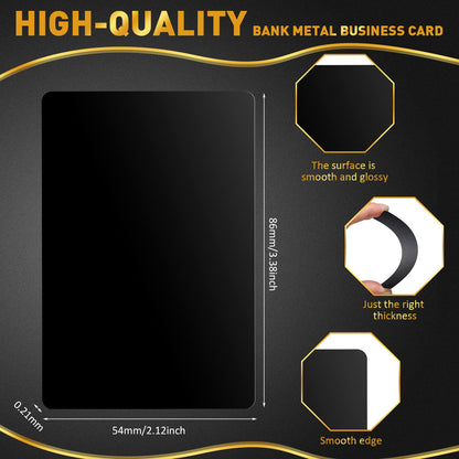 550 Pcs Metal Business Cards Engraving Aluminum Plates for Crafting Multipurpose Metal Sheets for Crafting 0.01 Inch Thick Blank Business Cards for - WoodArtSupply