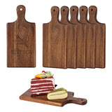 6 Pcs Personalized Acacia Cutting Boards with Handle, Wood Chopping Serving Board Set Bulk, DIY Engraving Gifts for Women Couples Wedding Anniversary SUNNOW