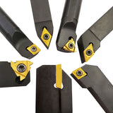 ASZLBYM 21PCS 1/2"/12mm Shank Indexable Carbide Lathe Turning Insert Tool Holder Bit Set for Turning Grooving Threading Boring with Indexable Carbide ASZLBYM