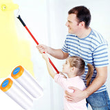 Painters Plastic With Tape, Pre-Taped Masking Film, 4 Rolls Automotive Best Tape and Drape, Paint Adhesive Protective Film Roll for Covering YOUMEIYUAN