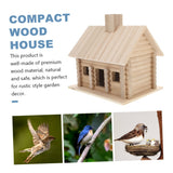 SUPVOX Wooden Bird House Wooden Bird Hut DIY Wood Bird House Parrot Hanging Hideaway Cave Unpainted Bird Hut Birdhouse Craft Kit Hamster Hammock Bed SUPVOX