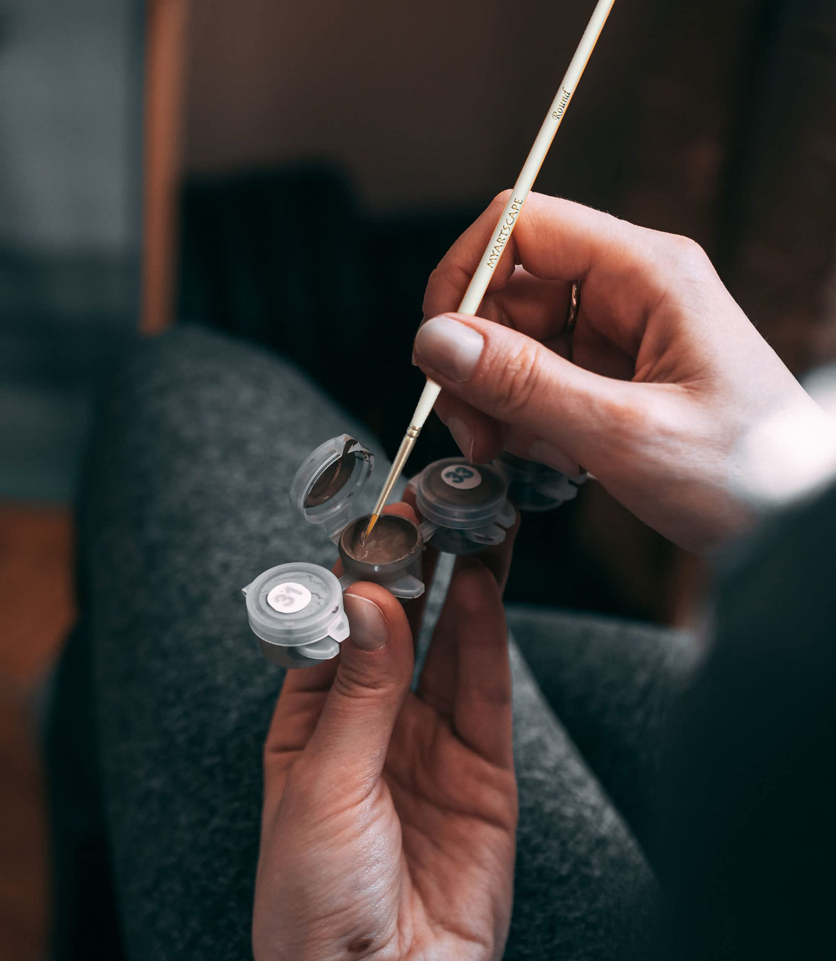 MyArtscape Artist Supplies Miniature Paint Brushes, Set of 12 for Detail & Fine Point Painting - use with Acrylic, Watercolor, Oil, Gouache - for MyArtscape