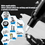 Liquid Mirror Chrome Marker, 3PCS DIY Silver Liquid Chrome Oil-based Paint Marker Pen for Any Surfac PeaMirmy