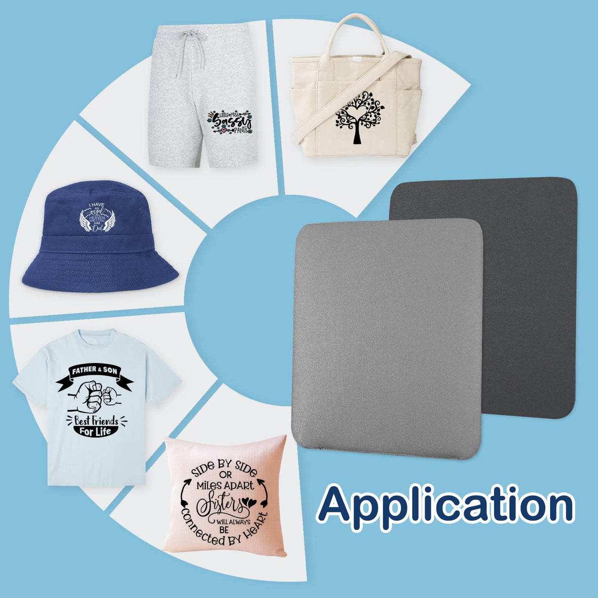 HTVRONT Heat Press Mat for Cricut: Heat Press Pad 15"x15" for Craft Vinyl Ironing Insulation Transfer, Double Sides Applicable Heat Mat for Heat HTVRONT