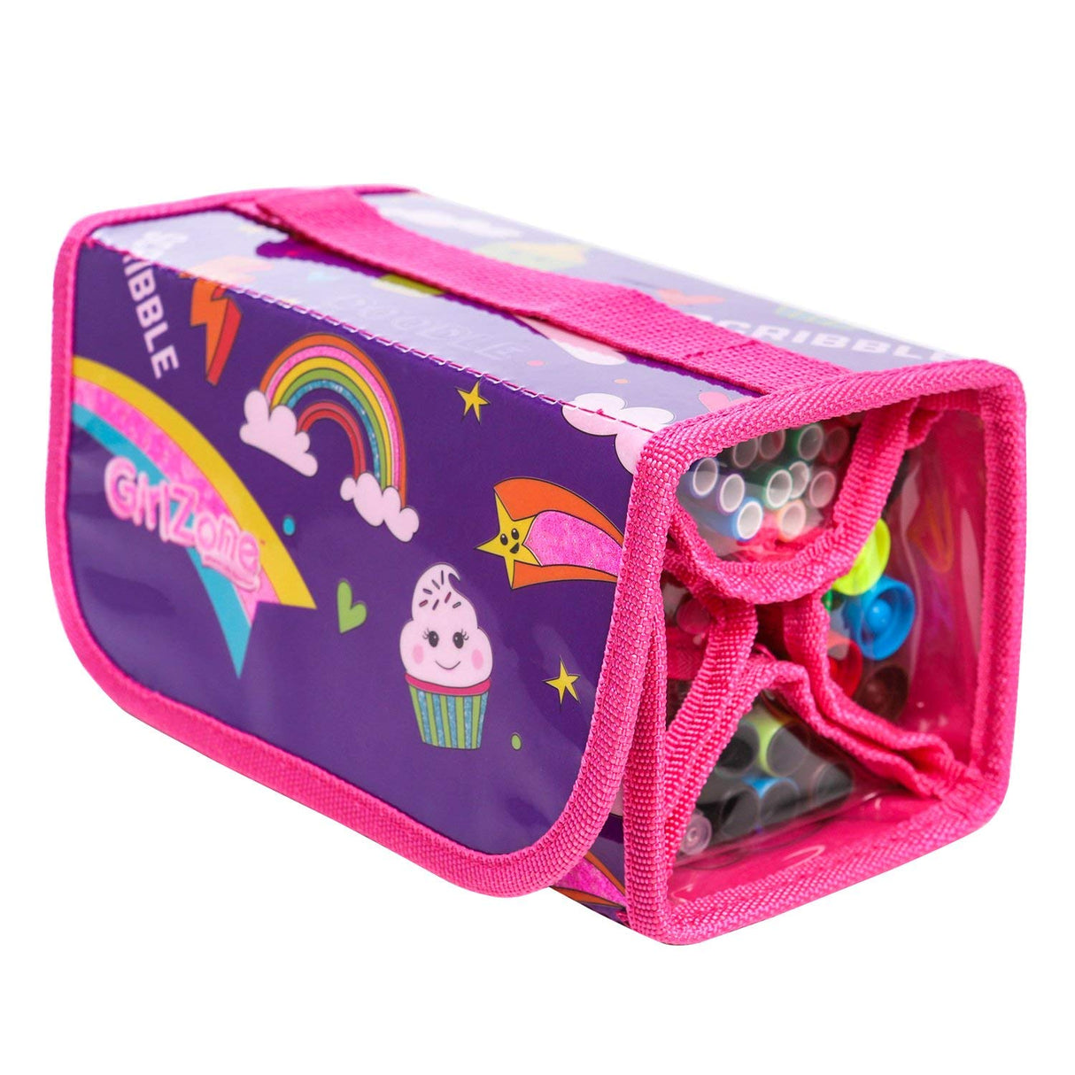 GirlZone Arts and Crafts Fruit Scented Markers and Pencil Case For Girls, Great Gifts For Girls GirlZone