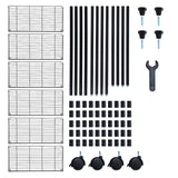 Simple Deluxe Heavy Duty 3-Shelf Shelving with Wheels, Adjustable Storage Units, Steel Organizer Wire Rack, Chrome Simple Deluxe