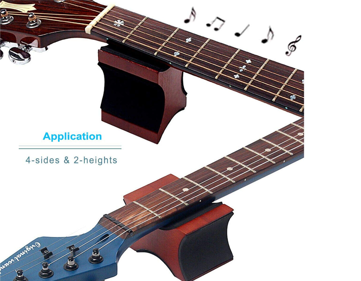 Guitar Neck Rest, Electric Acoustic & Bass Guitar Support Pillow for Changing Strings, String Instrument Wooden Neck Craddle, Luthier Repair Setup LAMSAM