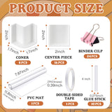 Tioncy 2 Pack Adjustable Mold Housing for Silicone Molds Making Reusable Plastic Housing Frame Silicone Mold Making Kit with Back Sheets Hot Glue Tioncy