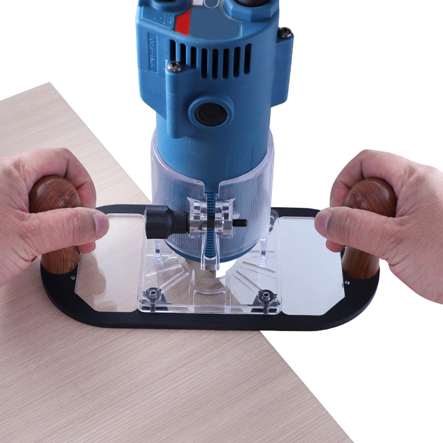 FTVOGUE Woodworking Trimmer Router Base Transparent Plastic Base Power Tool for 65mm Trimming Machine, Other Power Tool Accessories FTVOGUE