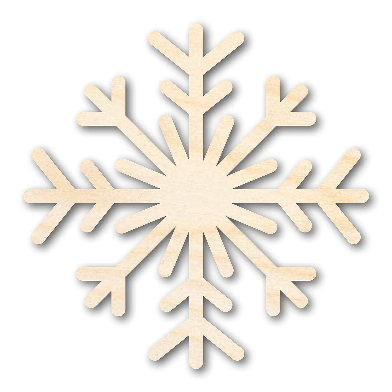 Unfinished Wood Snowflake Shape | Winter Decor | DIY Craft Cutout | up to 24" DIY 7" / 1/8" 24 Hour Crafts