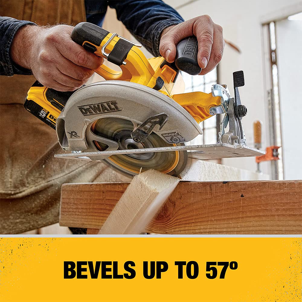 DEWALT 20V MAX 7-1/4-Inch Circular Saw with Brake, Tool Only, Cordless (DCS570B) - WoodArtSupply