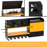 GDLF Heavy Duty Power Tool Organizer with Charging Station, Extra Large Wall Mount Garage Organizer with Battery Organization Cabinet & Drawer GDLF