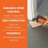 Fein MultiMaster AMM 700 Max Top Cordless Oscillating Multi-Tool Kit with QuickIN System - StarLockMax Mount, 18 V AMPShare, 4 Ah - 71293661090 Fein