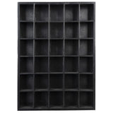 GSM Brands Shot Glass Display Case, Black Wood, Holds Set of 30 Glasses (16.7 x 12.2 - Each Opening Measures 2.52 x 2.13) GSM Brands