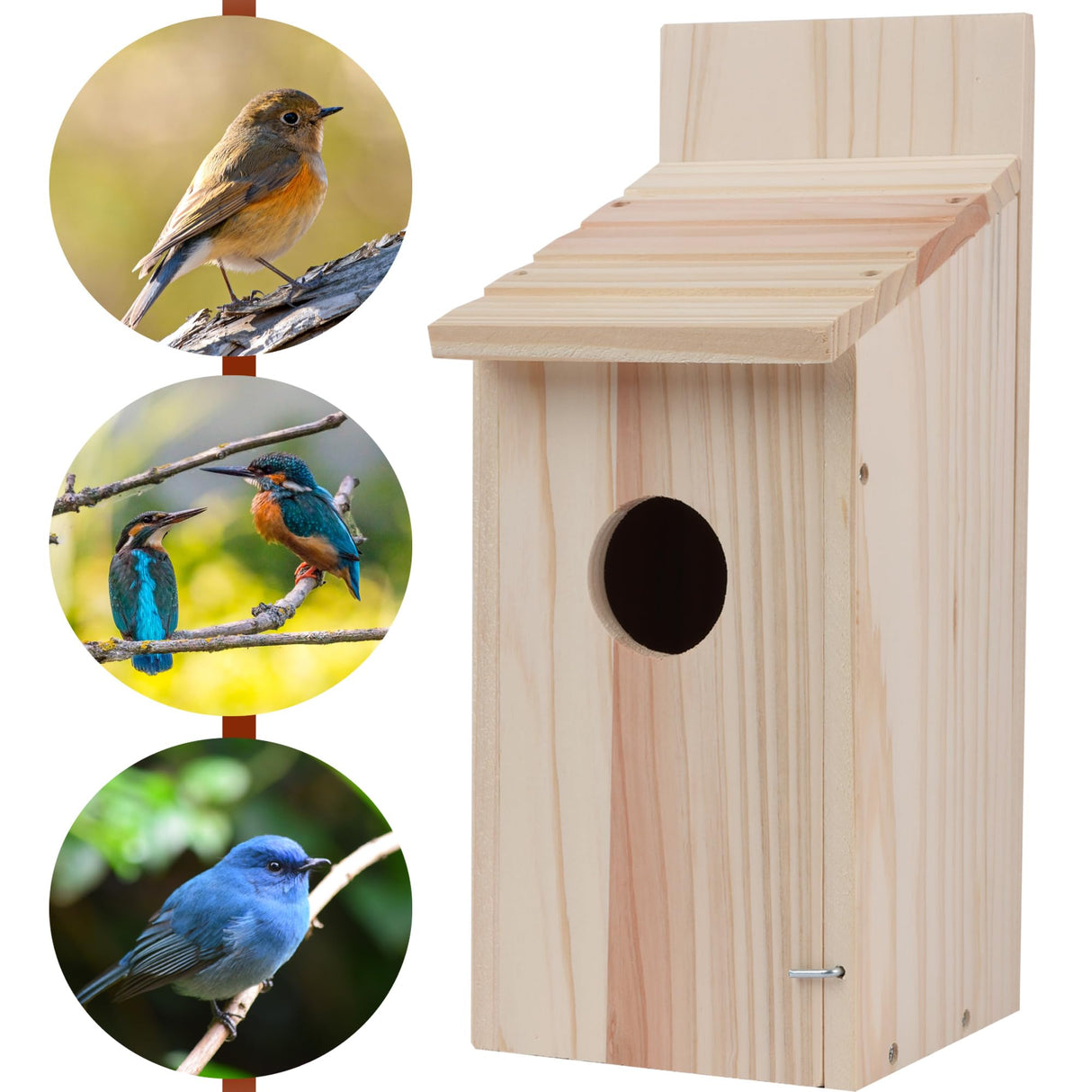 OceeK Hummingbird Houses Cedar Blue Bird Box House Bird House Wooden Bird House Cedar Wren House Hummingbird Houses Wood Bird Houses for Outside OceeK