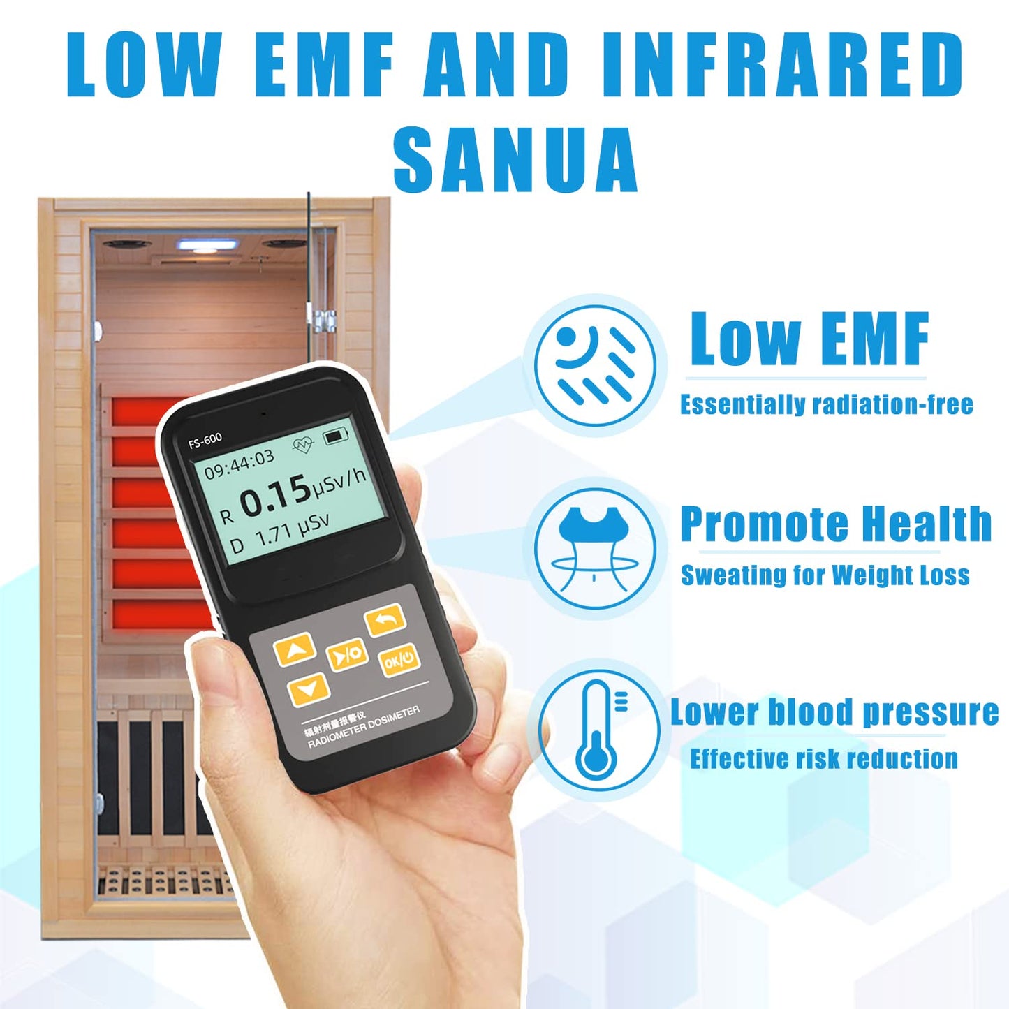 Low EMF Infrared Home Sauna，Personal Outdoor Indoor Heaters Saunas Wood Tiny Dry Barrel Snfared at Home Sauna Room Allwood for Men Women，Bluetooth