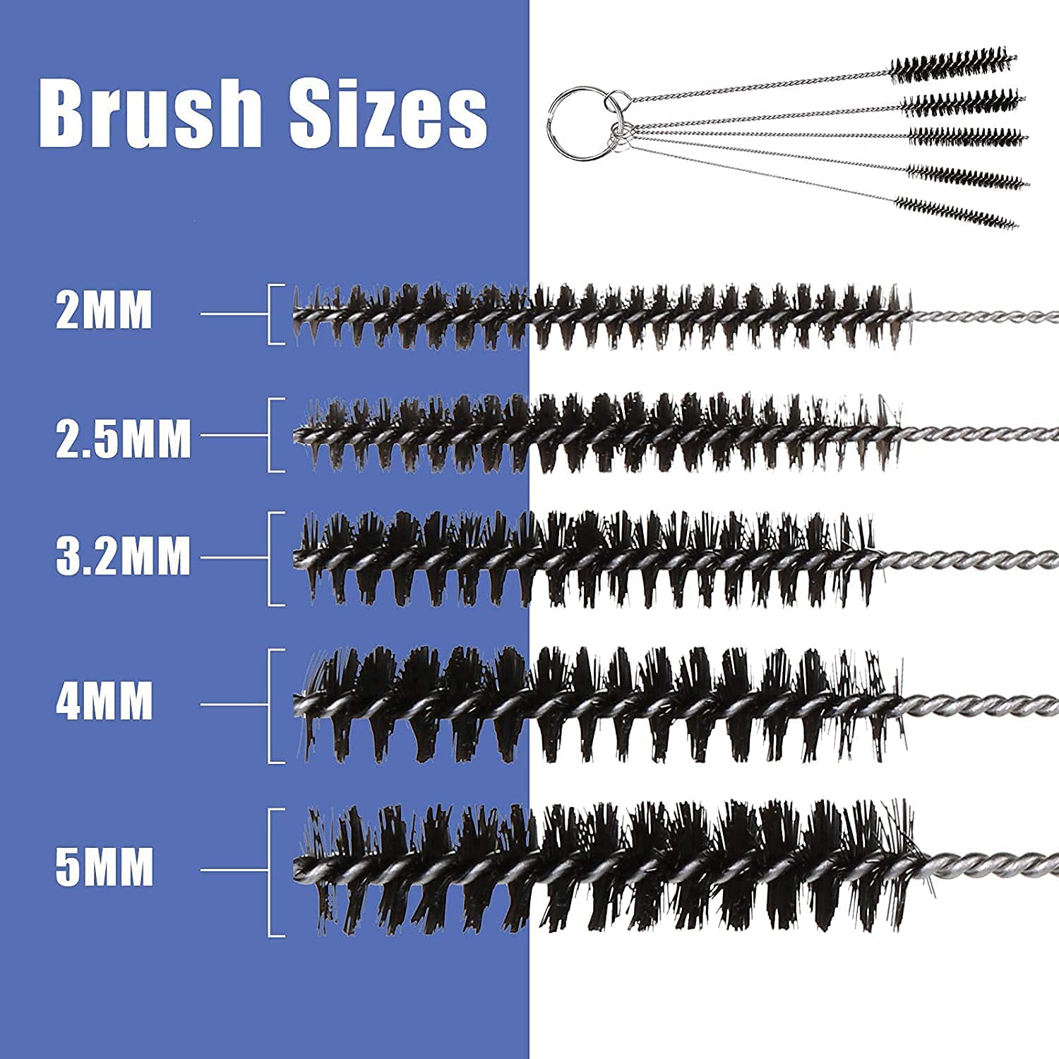 ABEST 3 Set Airbrush Spray Cleaning Repair Tool Kit Stainless steel Needle Brush Set ABEST