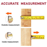 Zabiki Measuring Tape Measure, 25 Ft Easy to Read Decimal Retractable Dual Side Ruler with Metric and Inches, for Surveyors, Engineers and Zabiki