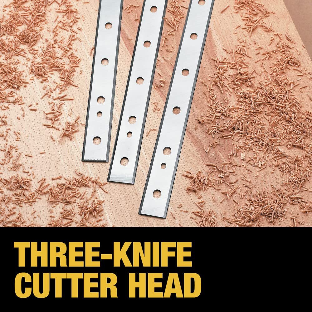 DEWALT Planer, Thickness Planer, 13-Inch, 3 Knife for Larger Cuts, Two Speed 20,000 RPM Motor, Corded (DW735) DEWALT