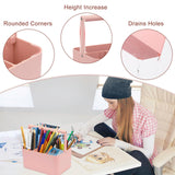 LAFARA Art Supply Storage Organizer, Multipurpose Caddy Organizer with Handle and Adjustable Divider, Plastic Portable Craft Storage Organizer Caddy LAFARA