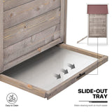 MoNiBloom Chicken Coop Hen House with Nesting Box for Yard, Removable Bottom Wooden Poultry Hutch Rabbit Cage for Easy Cleaning, Waterproof Roof MoNiBloom