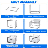 Acrylic CNC Enclosure 510 x 455 x 335 mm, Enhanced Protection, Dustproof,Cleaning, Noise Reduction, Compatible with CNC Router Machine 3018 Zhong Hua Jiang