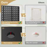 FZK Peg Board,Pegboard 32"*32",Pegboard Wall Organizer with Strong Ribs Back Holds up for 200Ib, Black Pegboard 4pcs,Peg Boards for Walls for Garage FZK