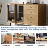 FoDau770 30pcs Unfinished Wood Knobs, Flat Top Round Cabinet Knobs Vintage Drawer Knobs, Natural Wooden Cabinet Hardware for Furniture Drawer Dresser FoDau770