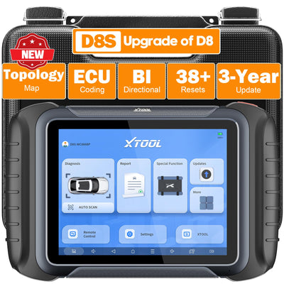 XTOOL D8S Bidirectional Automotive Diagnostic Scan Tool, 3-Year Update, Topology Mapping, ECU Coding/38+ Services/Full Diagnostic Scanner/Crankshaft