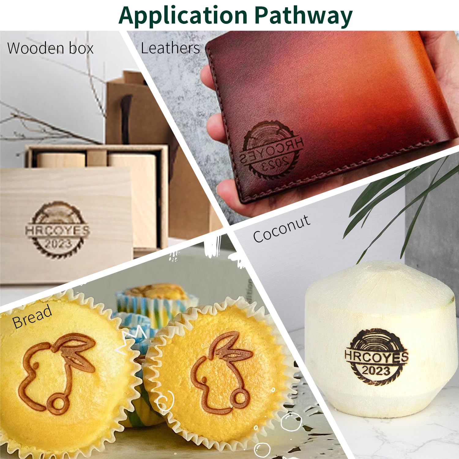 Personalized Custom Wood Burning Stamp with Handle - Unique Logo Branding Tool for Wood, Leather, and Food Generic