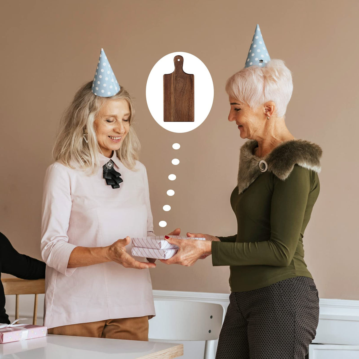 6 Pcs Personalized Acacia Cutting Boards with Handle, Wood Chopping Serving Board Set Bulk, DIY Engraving Gifts for Women Couples Wedding Anniversary SUNNOW