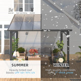 AECOJOY 10’ x 10’ Gazebo, Wall Mounted Gazebos Pergola on Clearance, Outdoor Patio Lean to Gazebo Awnings for Deck, Porch, Backyard and More AECOJOY