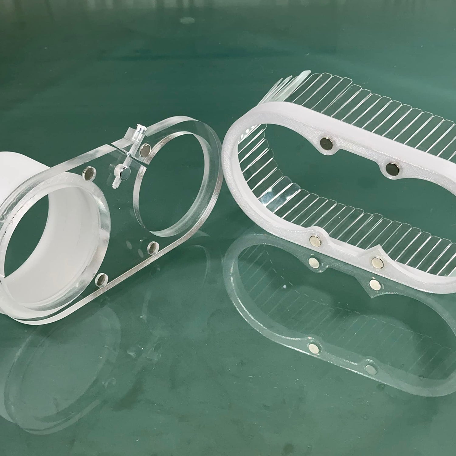 Clear Dust boot/shoe for CNC milling machine - 80mm router body diameter - 4" vacuum port Generic