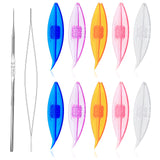 BUTUZE Tatting Shuttle Kit, 10 PCS Plastic Tatting Shuttle with Beading Needles Crochet Hooks Knitting Needles Big Eye Needles Tatting Needles for BUTUZE