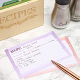 Juvale Wood Recipe Organization Box with Cards and Dividers Juvale