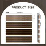 CETIVENO 4 Pack Acoustic Wood Wall Panels,47.2” x 12.8” Soundproof Wall Panels,Wood Slat Acoustic Panels for Wall Decor,3D Wood Slat Wall Panels CETIVENO
