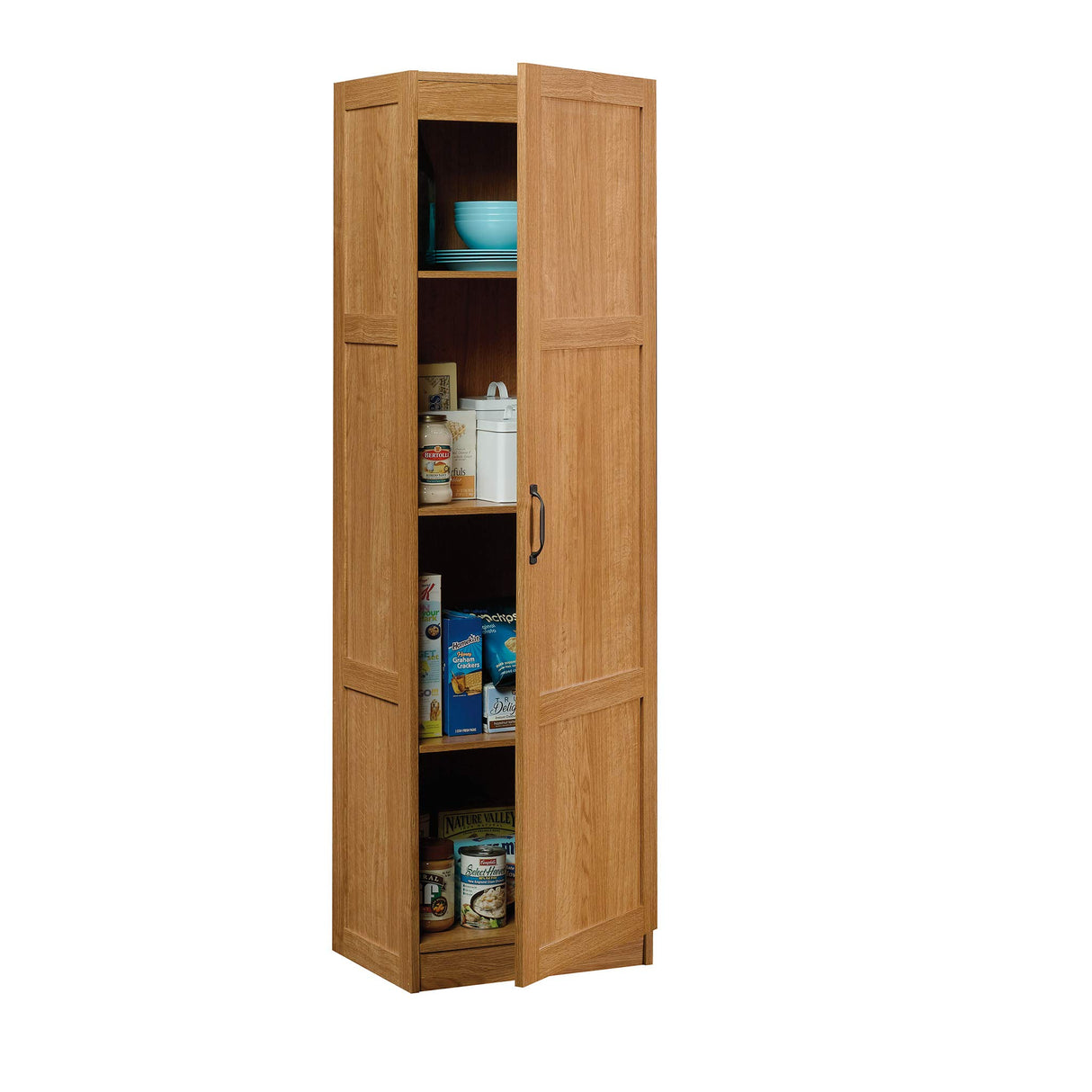 Sauder Miscellaneous Storage Pantry cabinets, L: 17.99" x W: 13.94" x H: 60.00", Highland Oak finish Sauder