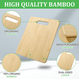 Bamboo Cutting Board Set of 12 Wood Chopping Boards with Handle Thick Cutting Board Kitchen and Dining Bulk Plain Bamboo Cutting Board for Engraving Eaasty