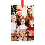 Personalized Christmas Ornaments 2023, Wood Custom Photo Text Hanging Ornament Customized Christmas Tree Decorations Gift for Family, Kids, Friends, Valyria