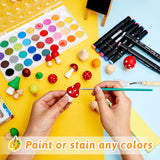 42 Pack Mini Various Sizes Mushroom Unfinished Wooden Mushroom Natural Wooden Mushrooms Paintable Mushroom Decorations Wooden Mushroom for Crafts Juexica