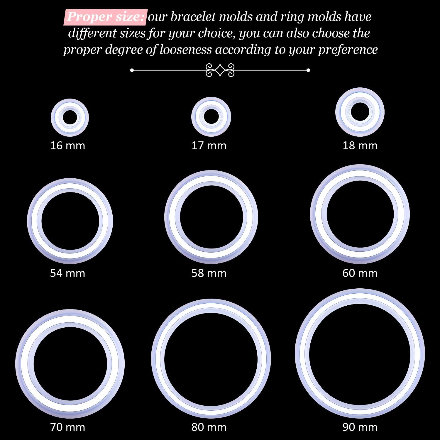 9 Pieces Silicone Bracelet Mold and Ring Resin Casting Mold Set Round Epoxy Jewelry Mold Silicone Bangle Ring Mold for Jewelry DIY Crafts Making - WoodArtSupply