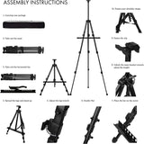 Artify 66 Inches Double Tier Easel Stand, Adjustable Height from 22-66”, Tripod for Painting and Display with a Carrying Bag, Pack, Black ARTIFY art supplies