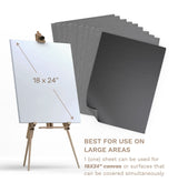 MyArtscape Graphite Transfer Paper, 18" x 24" - 10 Sheets - Black Waxed Carbon Paper - for Drawing, Tracing and Transfer - Premium Arts and Crafts MyArtscape