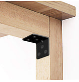 Black Stainless Steel Shelf Bracket,Joint Right Angle Bracket,L Shape Heavy Duty Metal Corner Brace Shelf Supporter Aufuga(16 Pcs) Aufuga