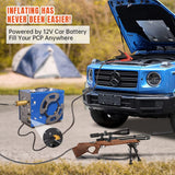 TOAUTO A3 PCP Air Compressor, Unique Vertical+Wire Spool Portable Design, Auto-Stop, Oil/Water-Free, 4500Psi/30Mpa, 8MM Quick-Connector for FASTTOBUY