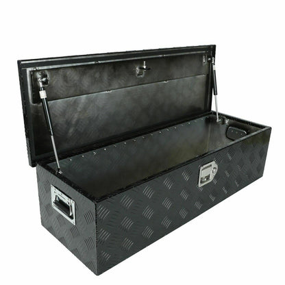 bchsadvb 39"x13"x10" Inch Black Aluminum Pickup Truck Trunk Bed Tool Box Car Outdoor Under Trailer Tongue Box Storage with lock - WoodArtSupply